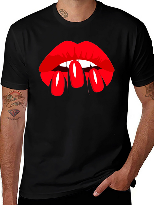 Lip Service Graphic Tee - Bold Black T-Shirt