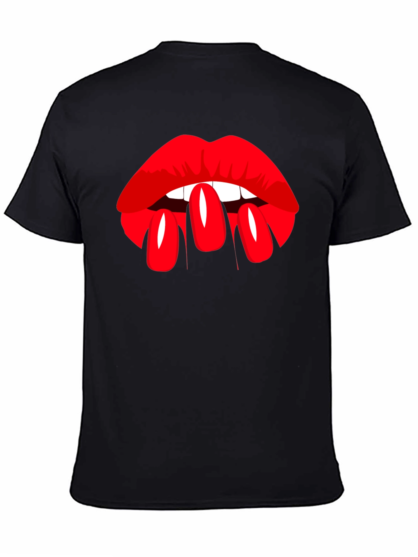 Lip Service Graphic Tee - Bold Black T-Shirt