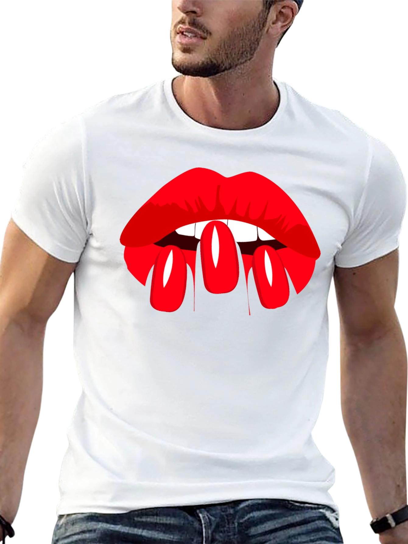 Lip Service Graphic Tee - Bold Black T-Shirt