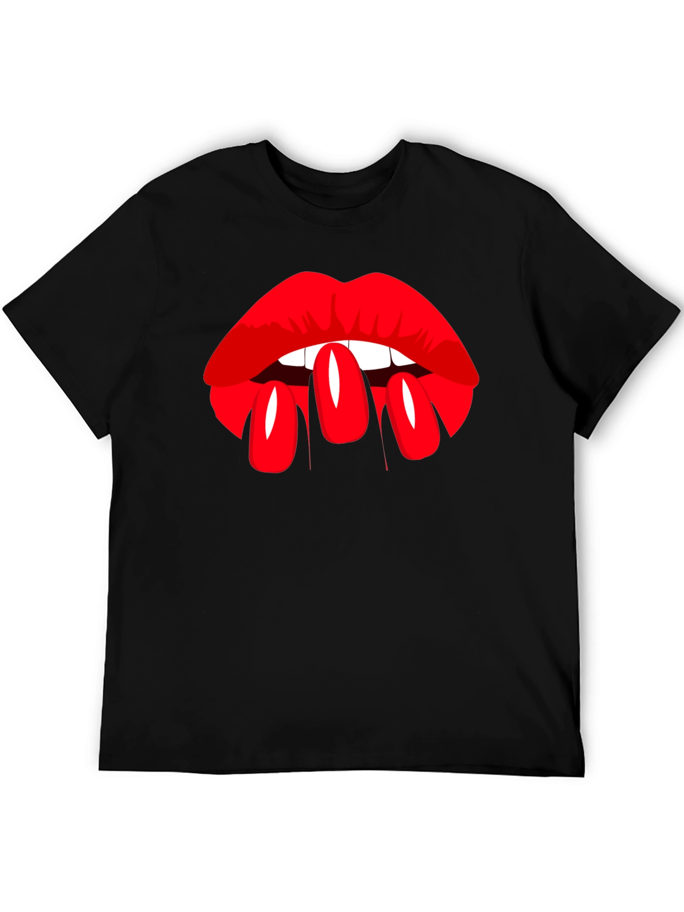 Lip Service Graphic Tee - Bold Black T-Shirt