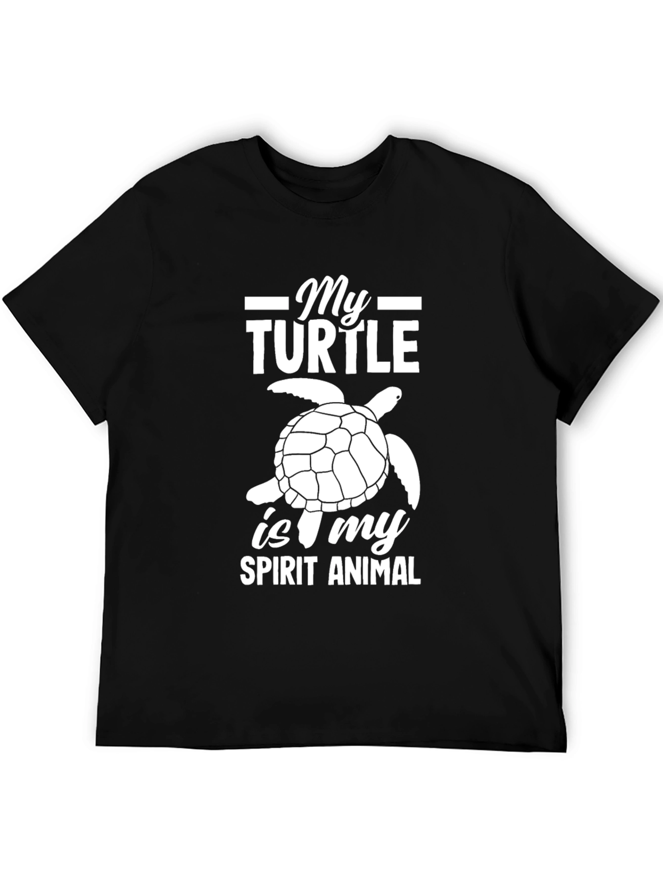 Turtle Spirit Animal Black Graphic Tee
