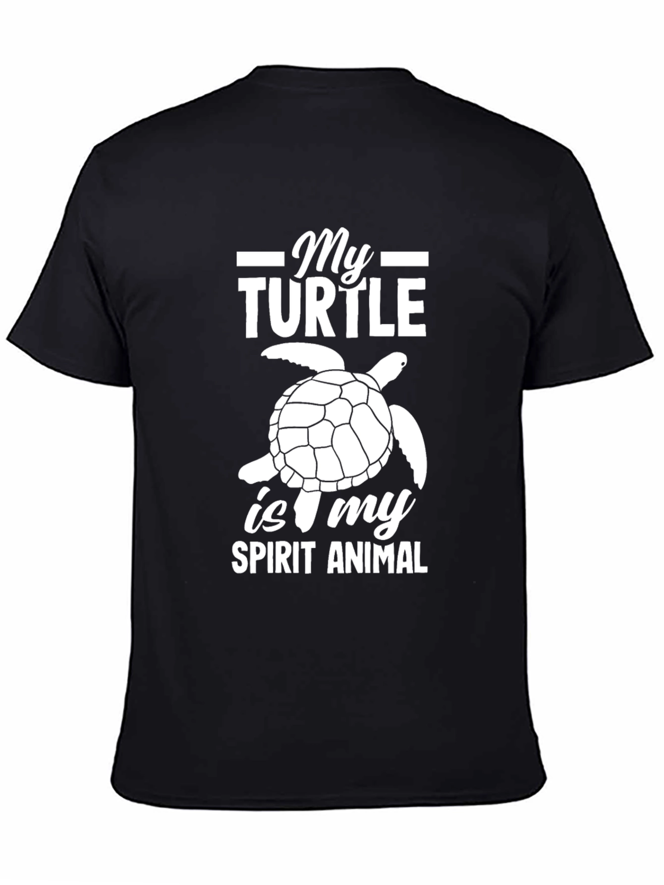 Turtle Spirit Animal Black Graphic Tee