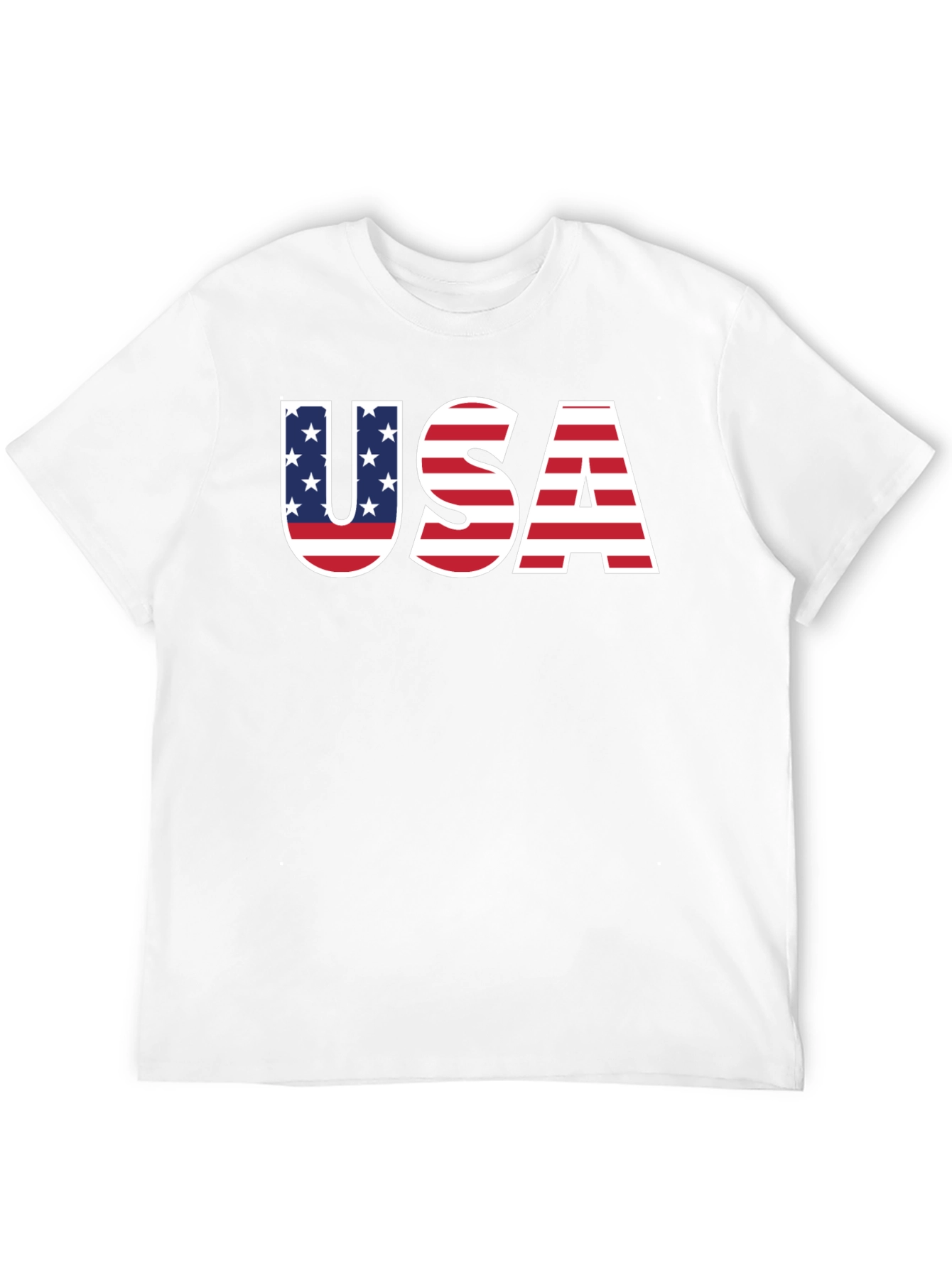 USA Flag Graphic Black T-Shirt