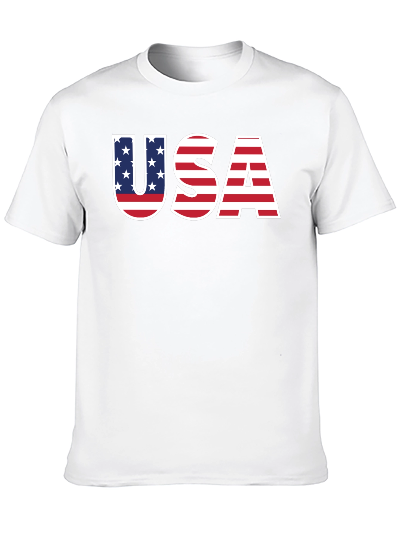 USA Flag Graphic Black T-Shirt