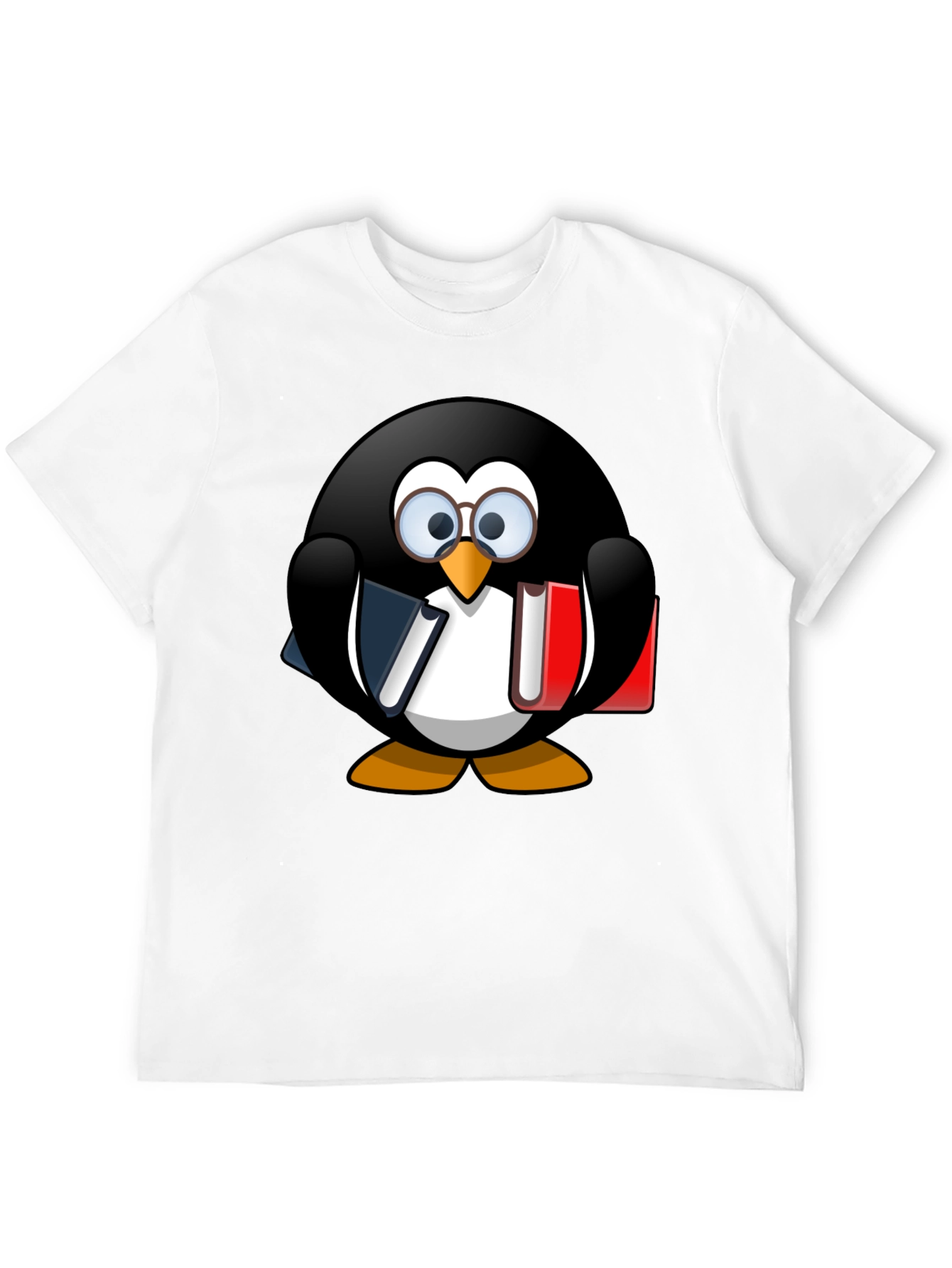 Penguin Reader Graphic Tee - Black Cotton T-Shirt