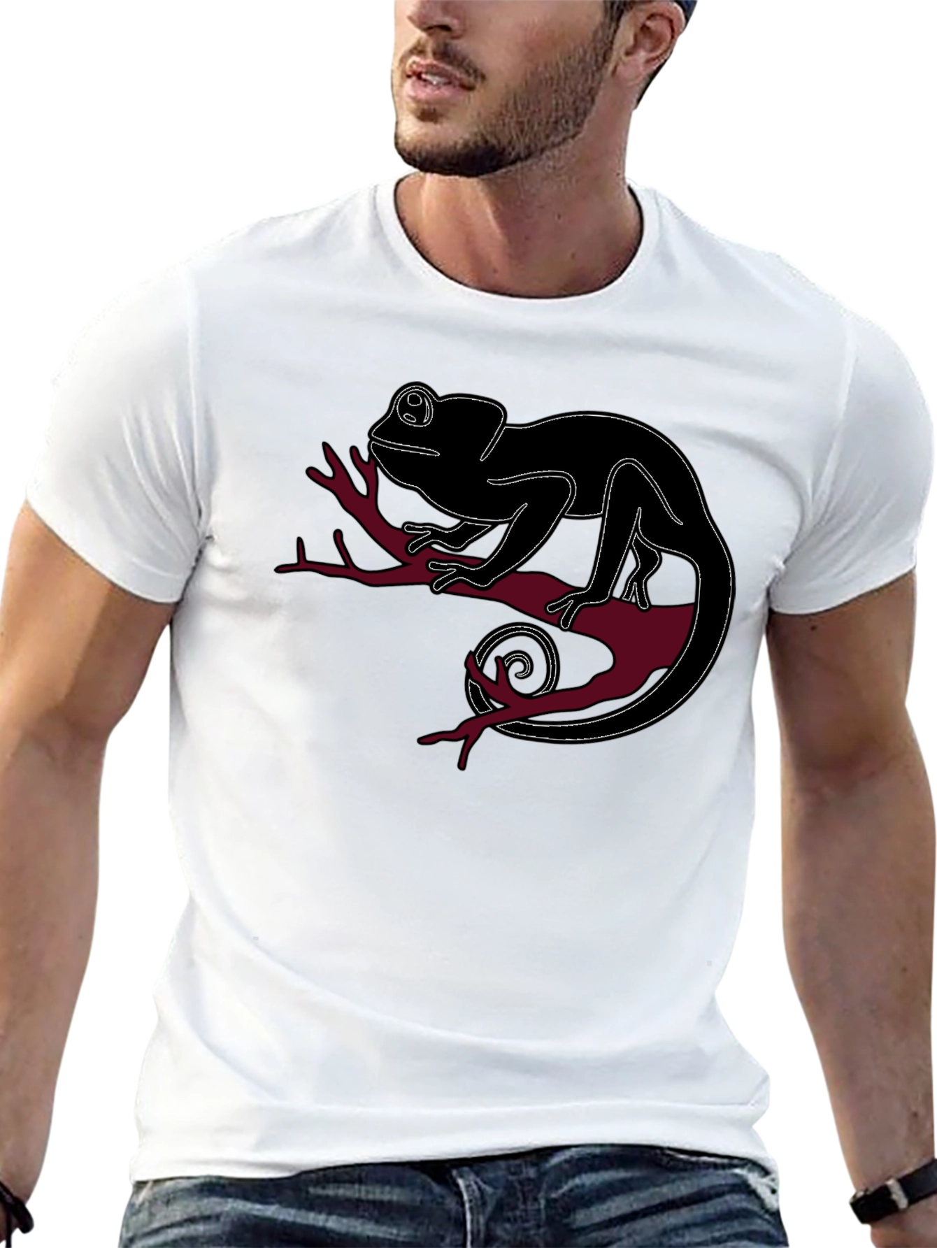 Chameleon Graphic Tee - Unique Animal Design