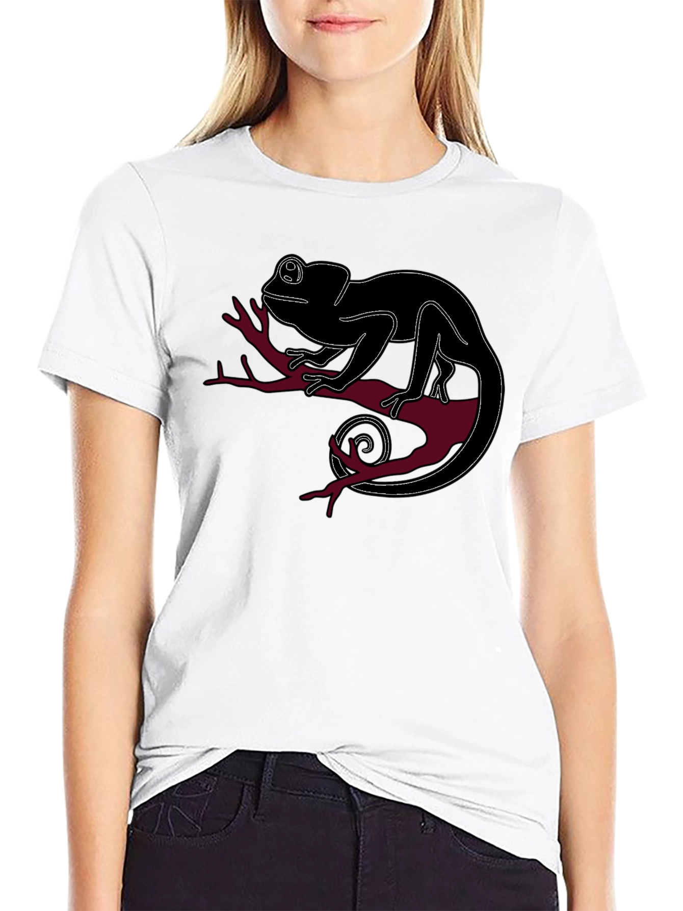 Chameleon Graphic Tee - Unique Animal Design