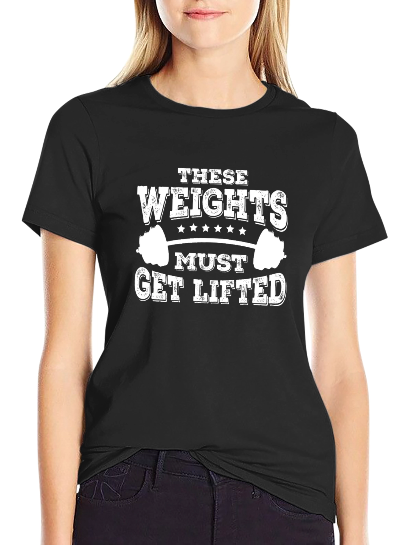 These Weights Must Get Lifted Black T-Shirt