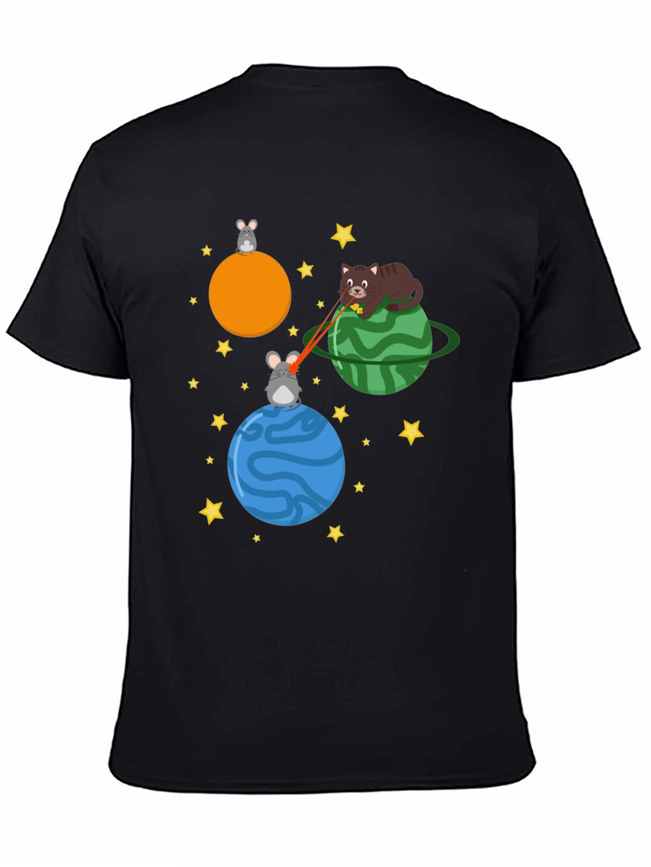 Cosmic Cat & Mouse Laser Beam T-Shirt