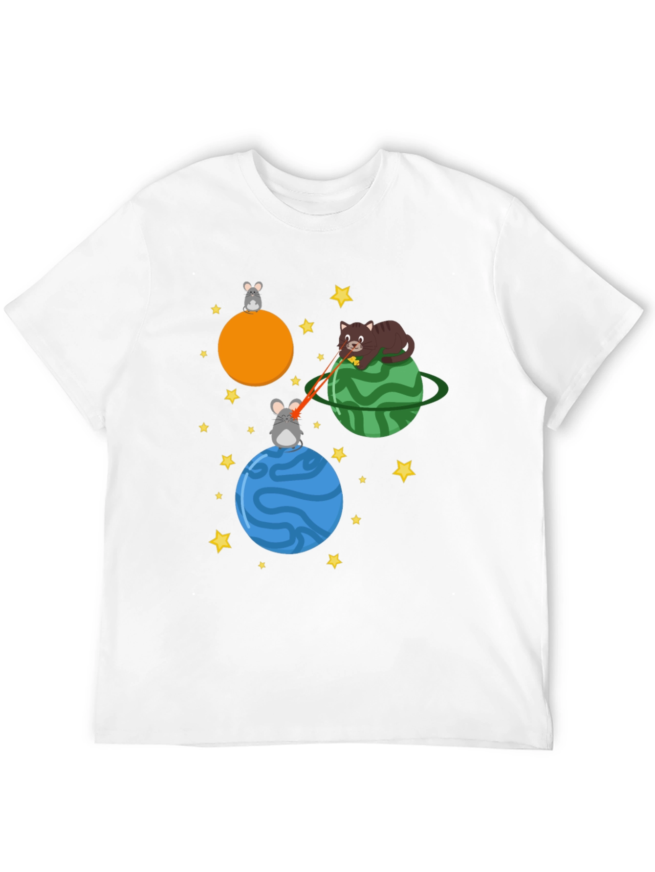 Cosmic Cat & Mouse Laser Beam T-Shirt