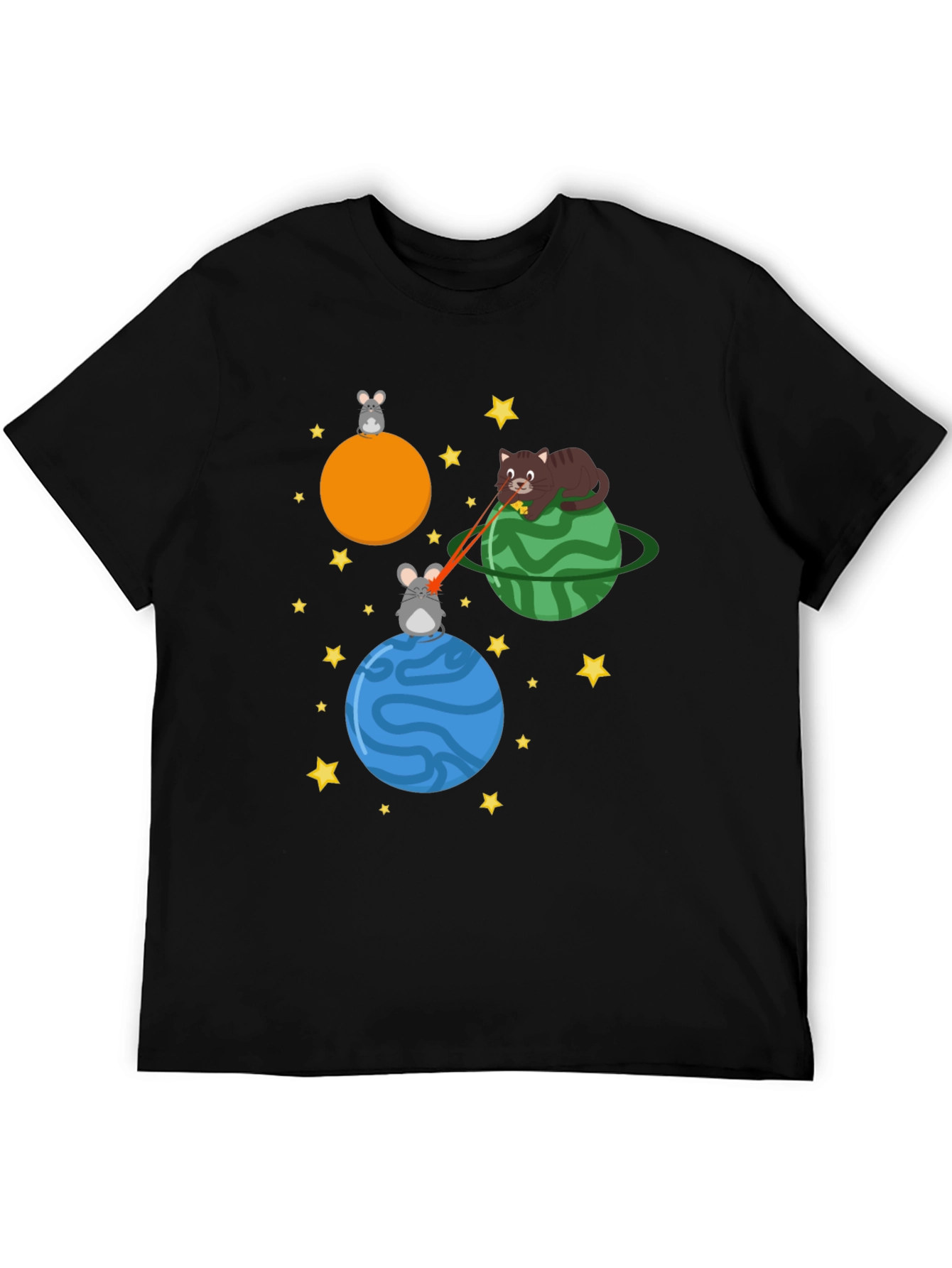 Cosmic Cat & Mouse Laser Beam T-Shirt
