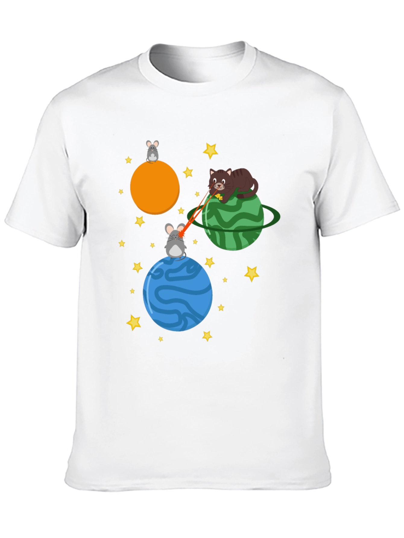 Cosmic Cat & Mouse Laser Beam T-Shirt