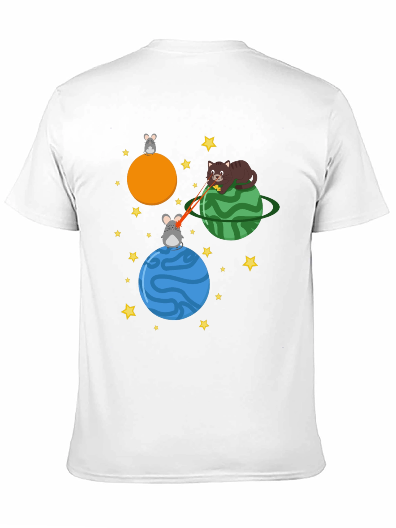Cosmic Cat & Mouse Laser Beam T-Shirt