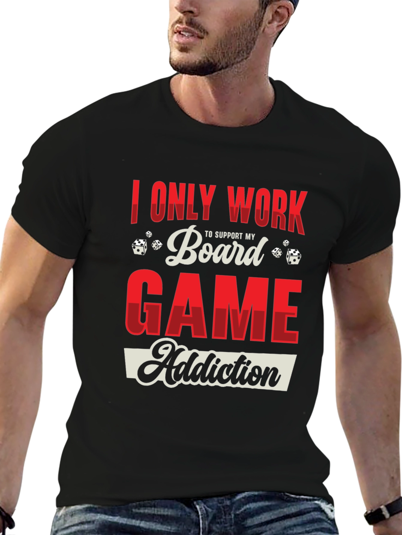 Board Game Addiction T-Shirt - Novelty Graphic Tee