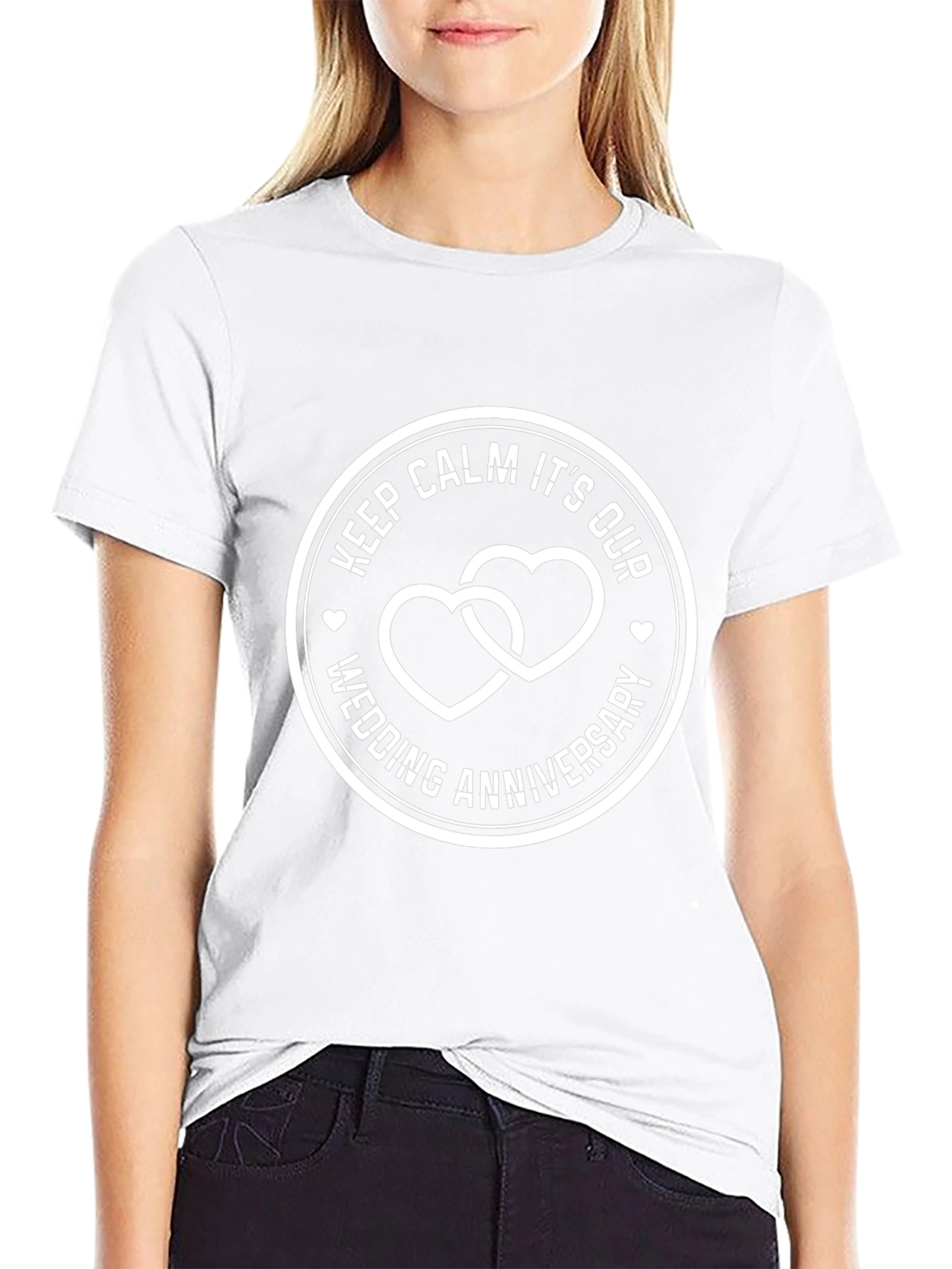 Keep Calm Wedding Anniversary Black T-Shirt
