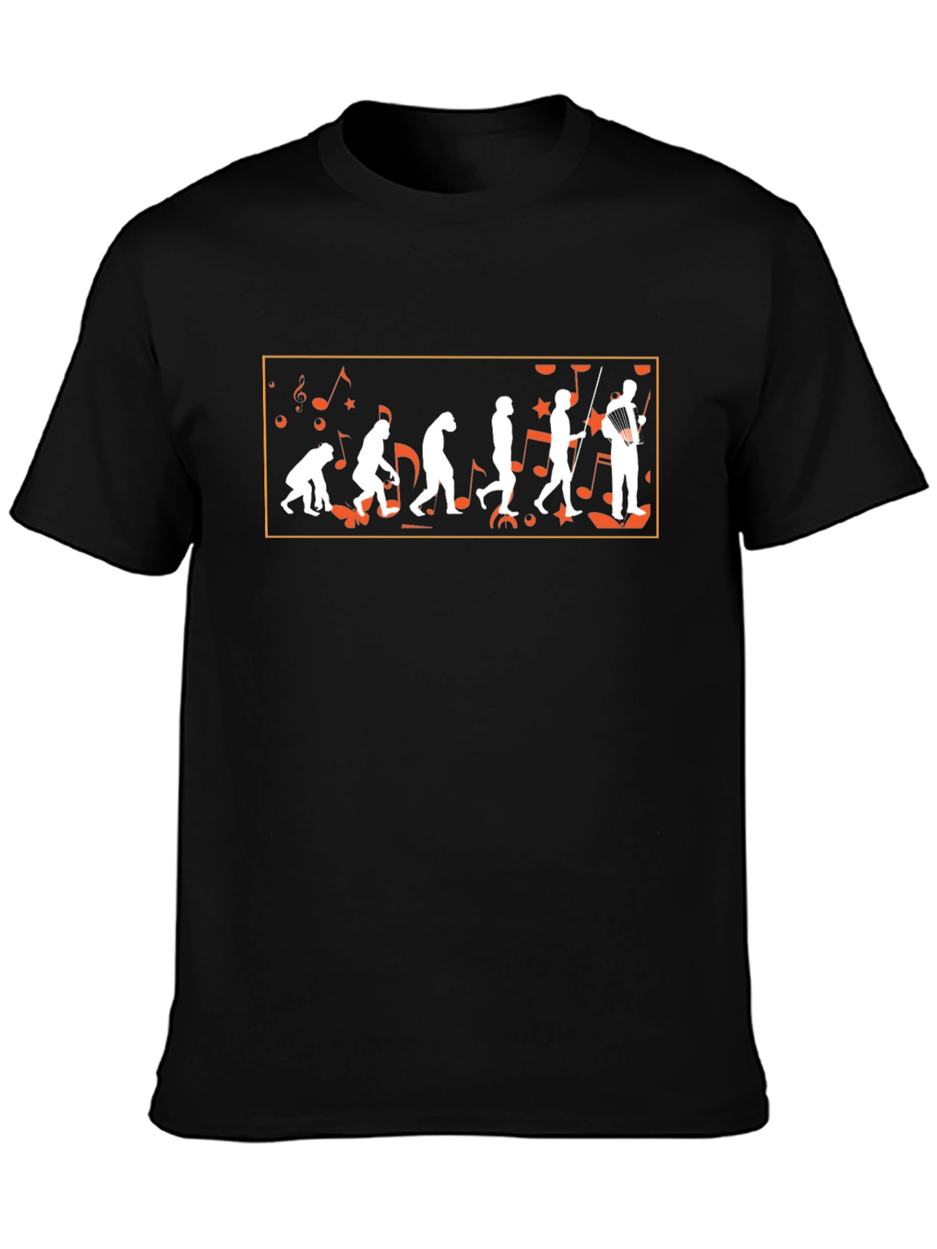 Music Evolution Black T-Shirt