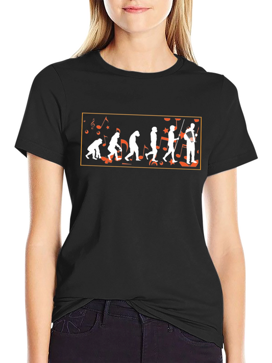 Music Evolution Black T-Shirt