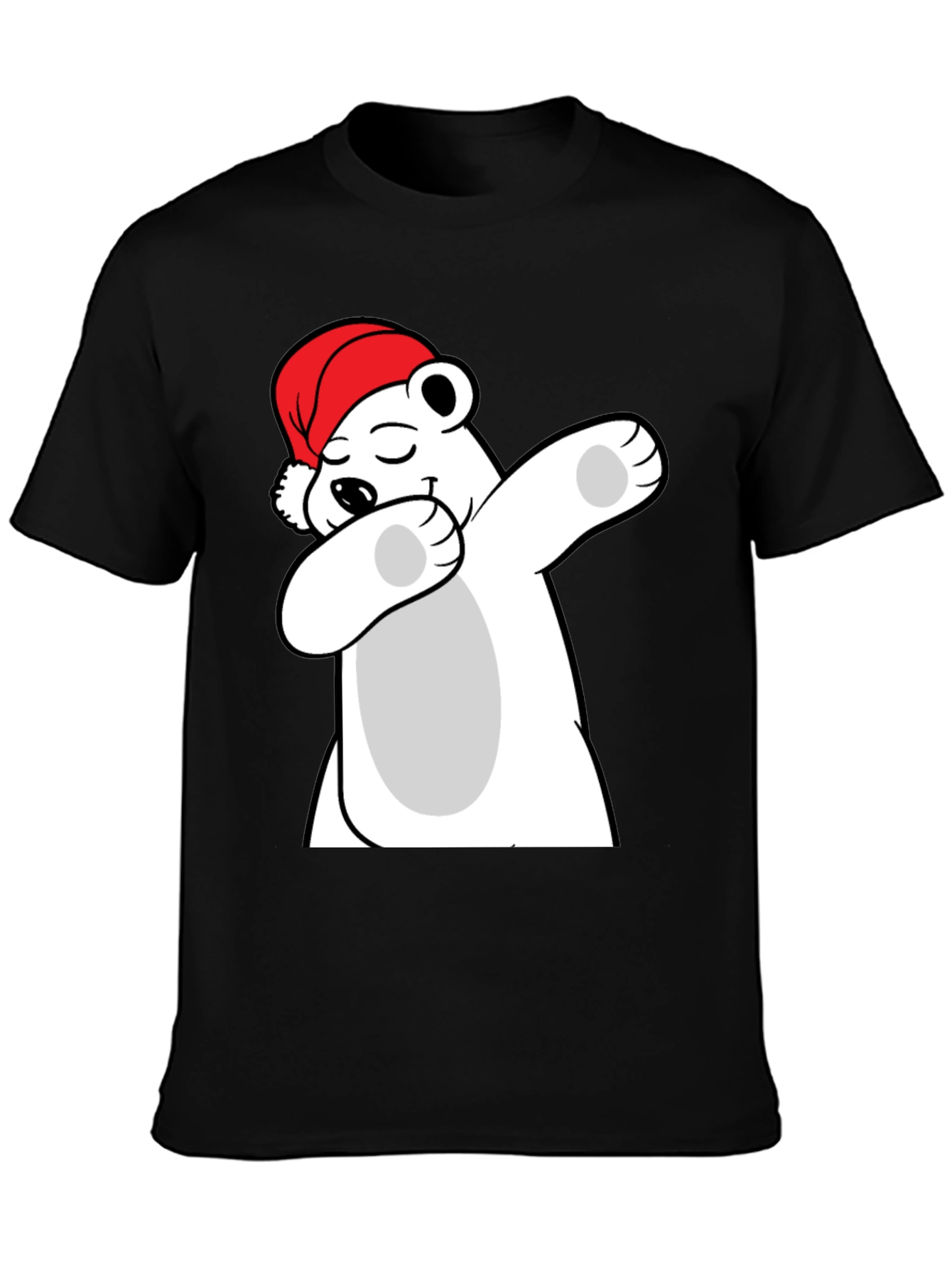 Cool Polar Bear Dabbing Santa Hat T-Shirt