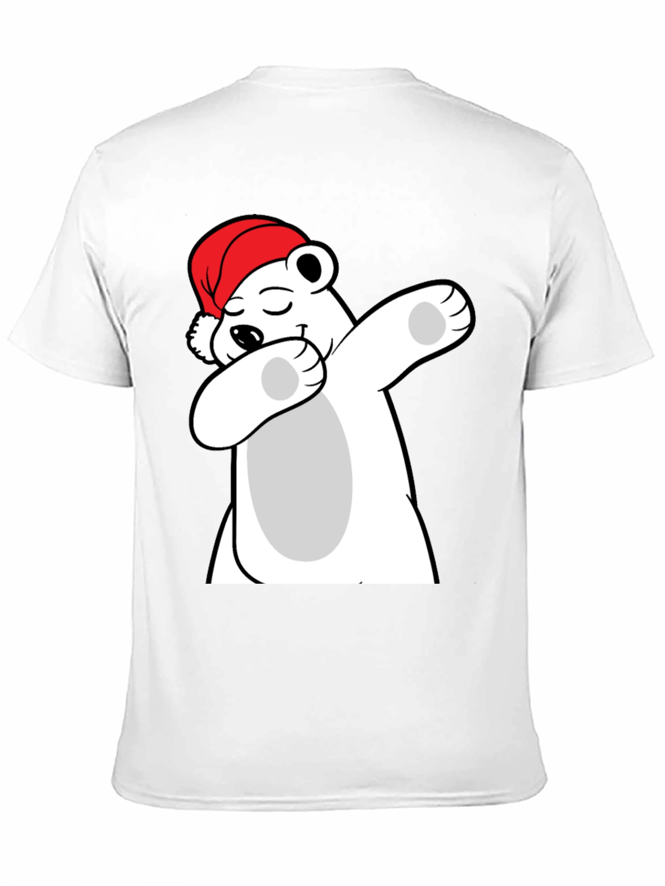 Cool Polar Bear Dabbing Santa Hat T-Shirt