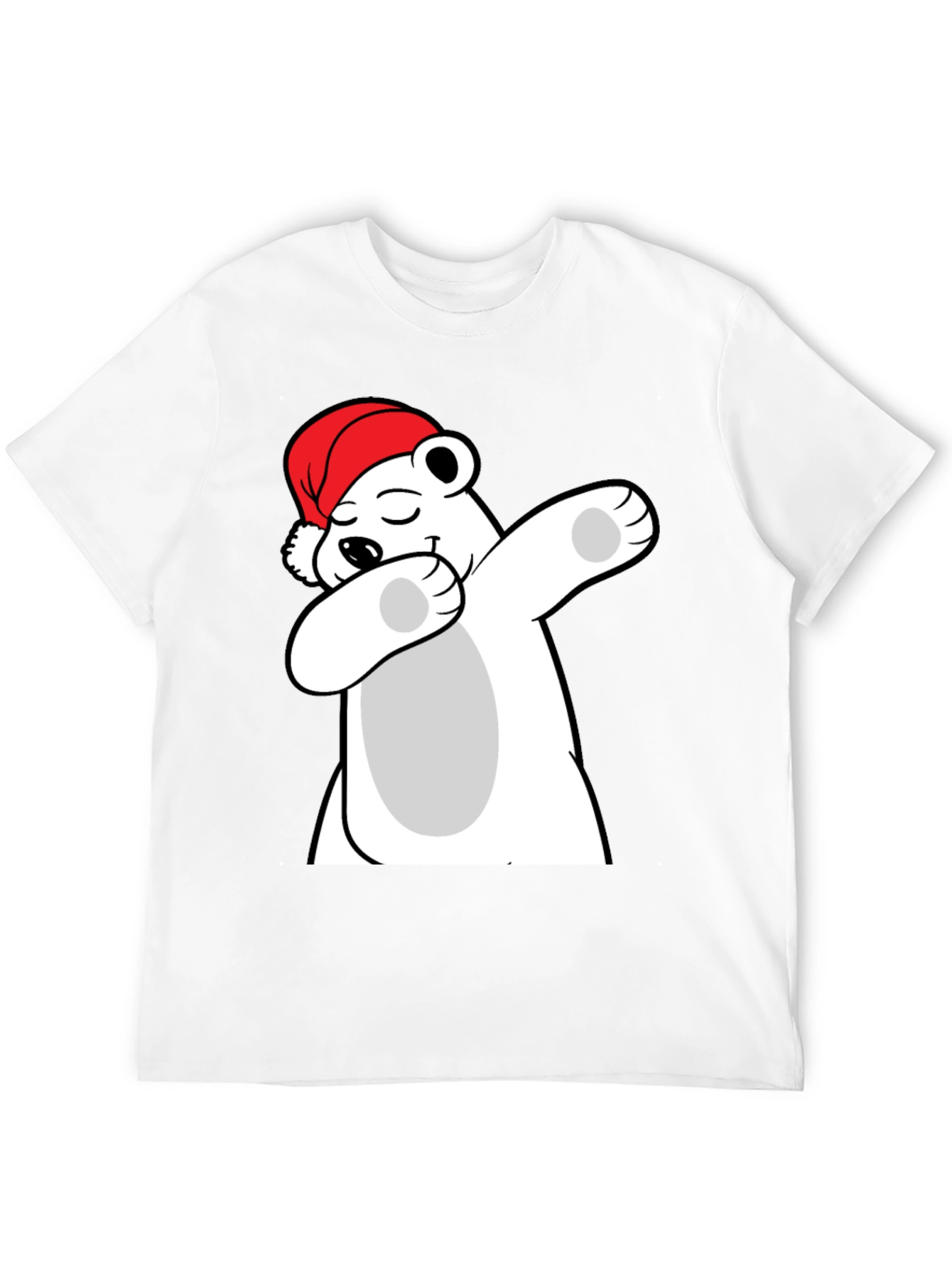 Cool Polar Bear Dabbing Santa Hat T-Shirt