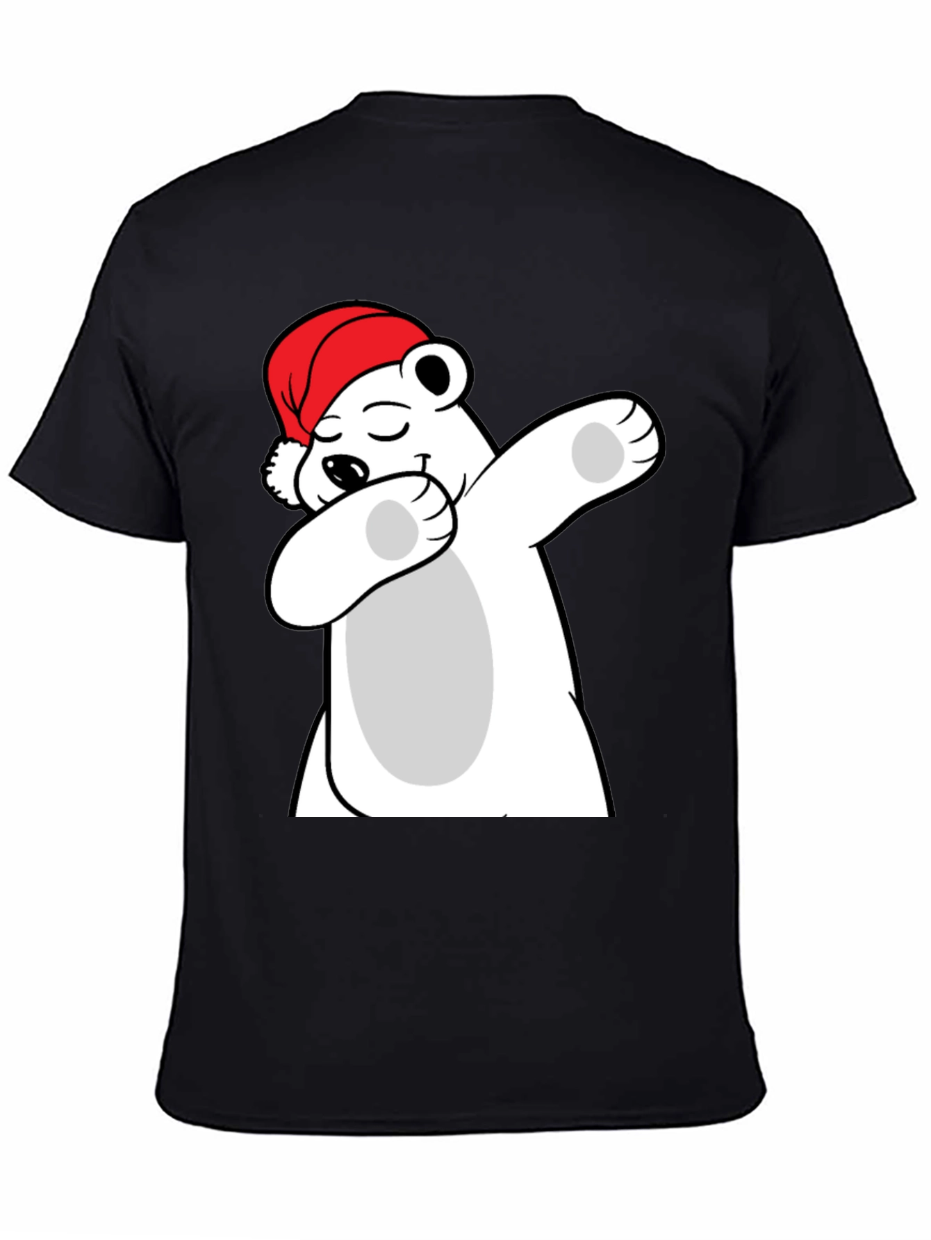 Cool Polar Bear Dabbing Santa Hat T-Shirt