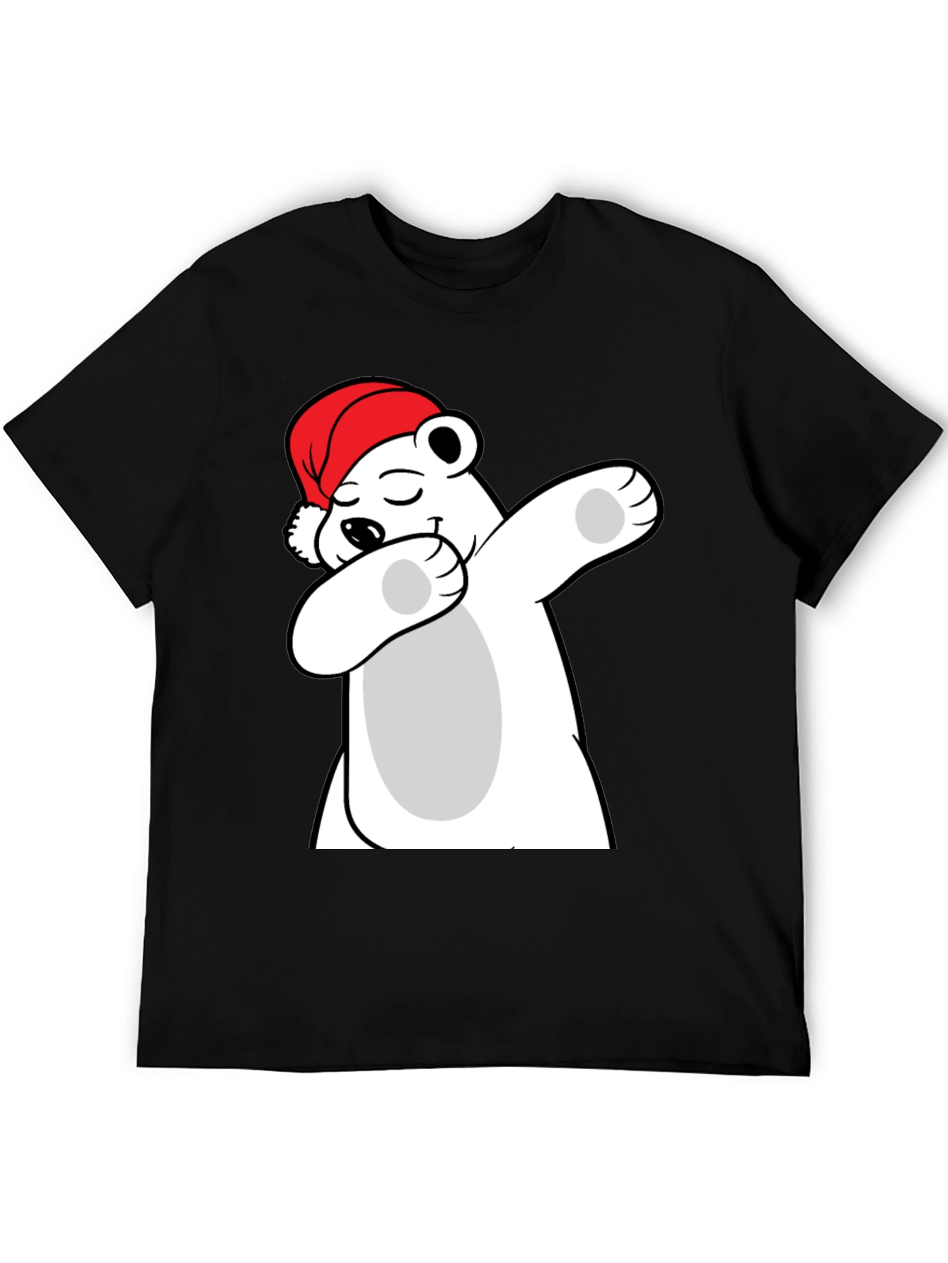 Cool Polar Bear Dabbing Santa Hat T-Shirt