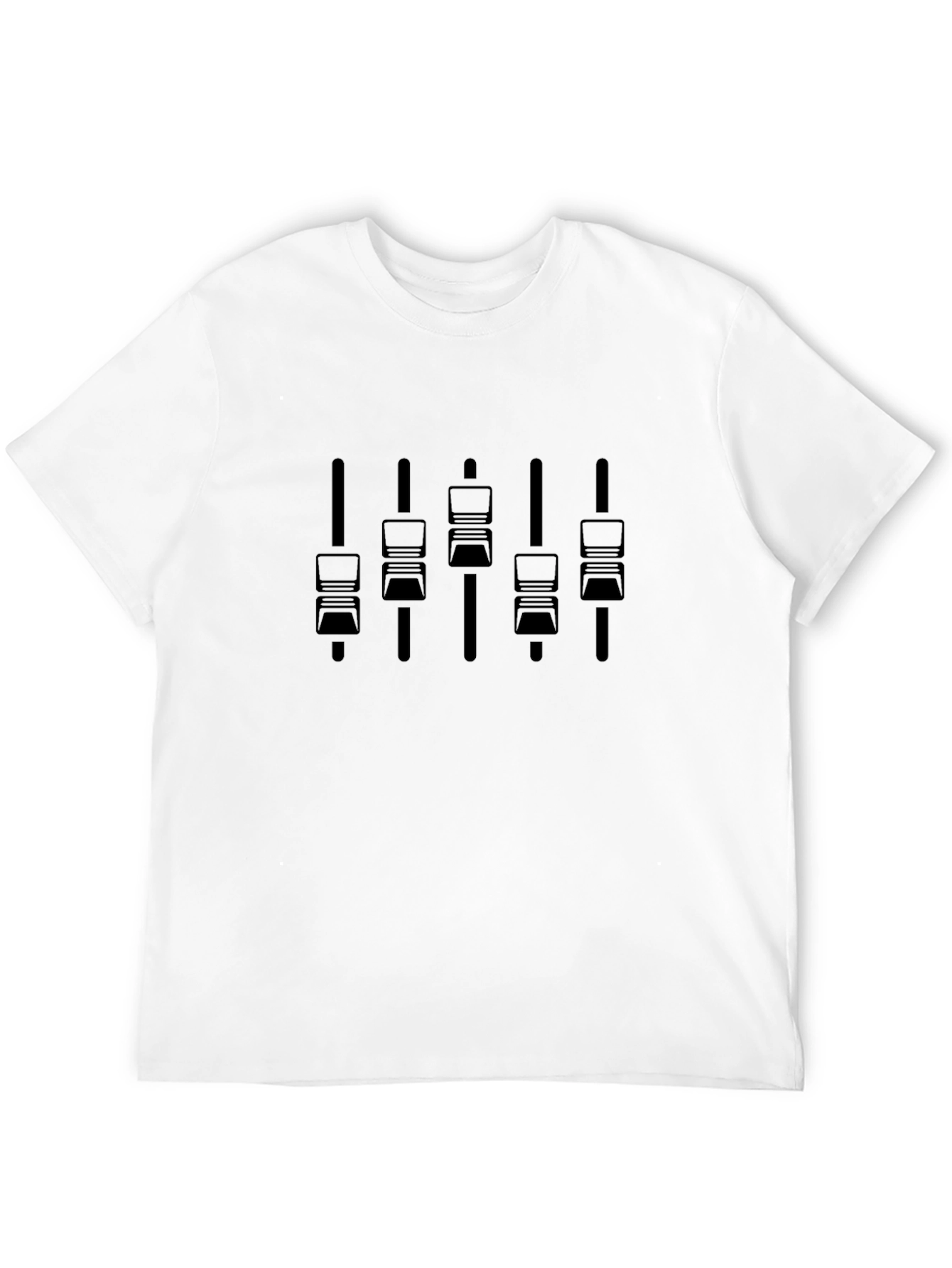DJ Mixer Console Black Graphic T-Shirt