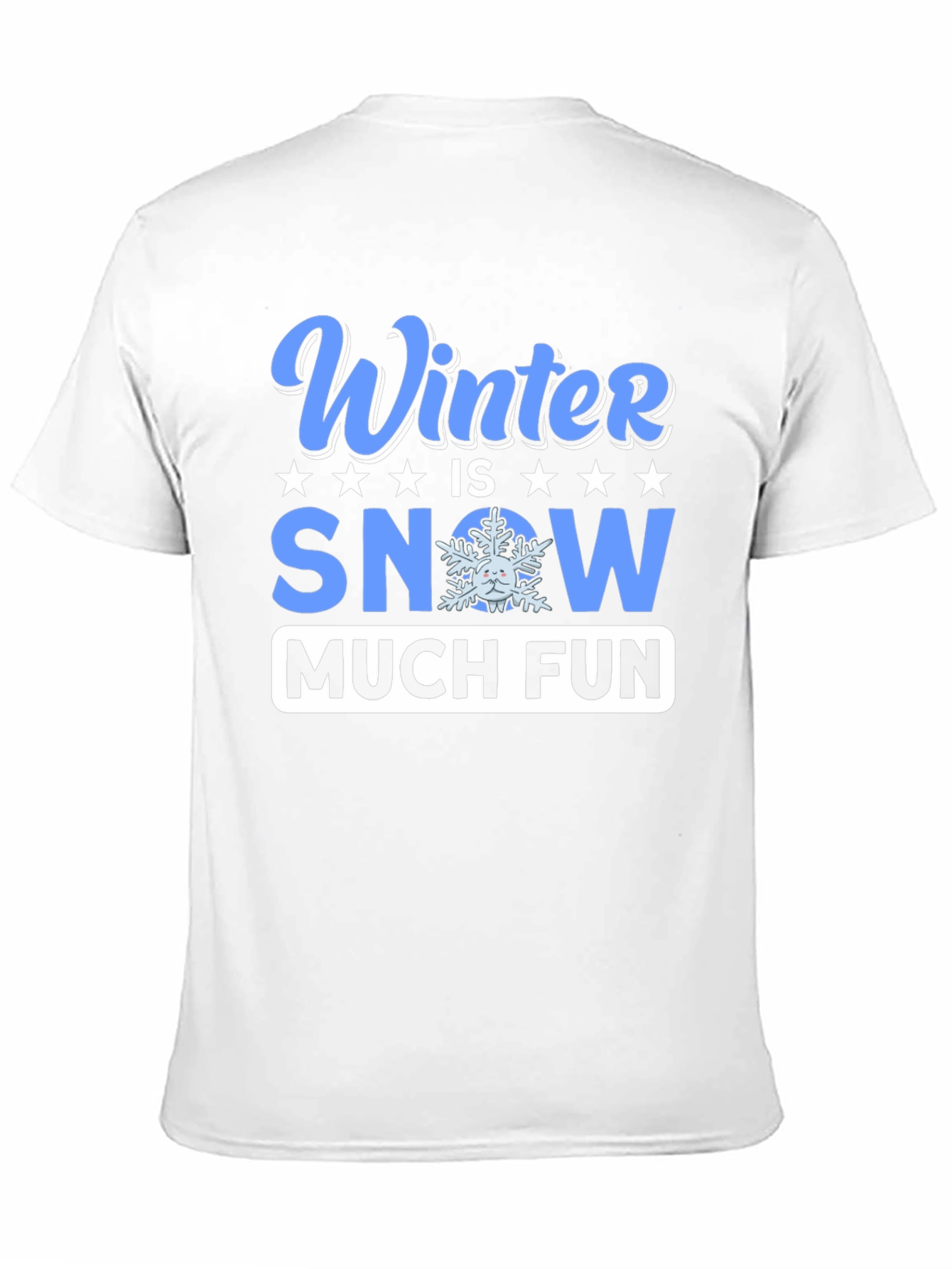 Winter Snow Much Fun Black T-Shirt