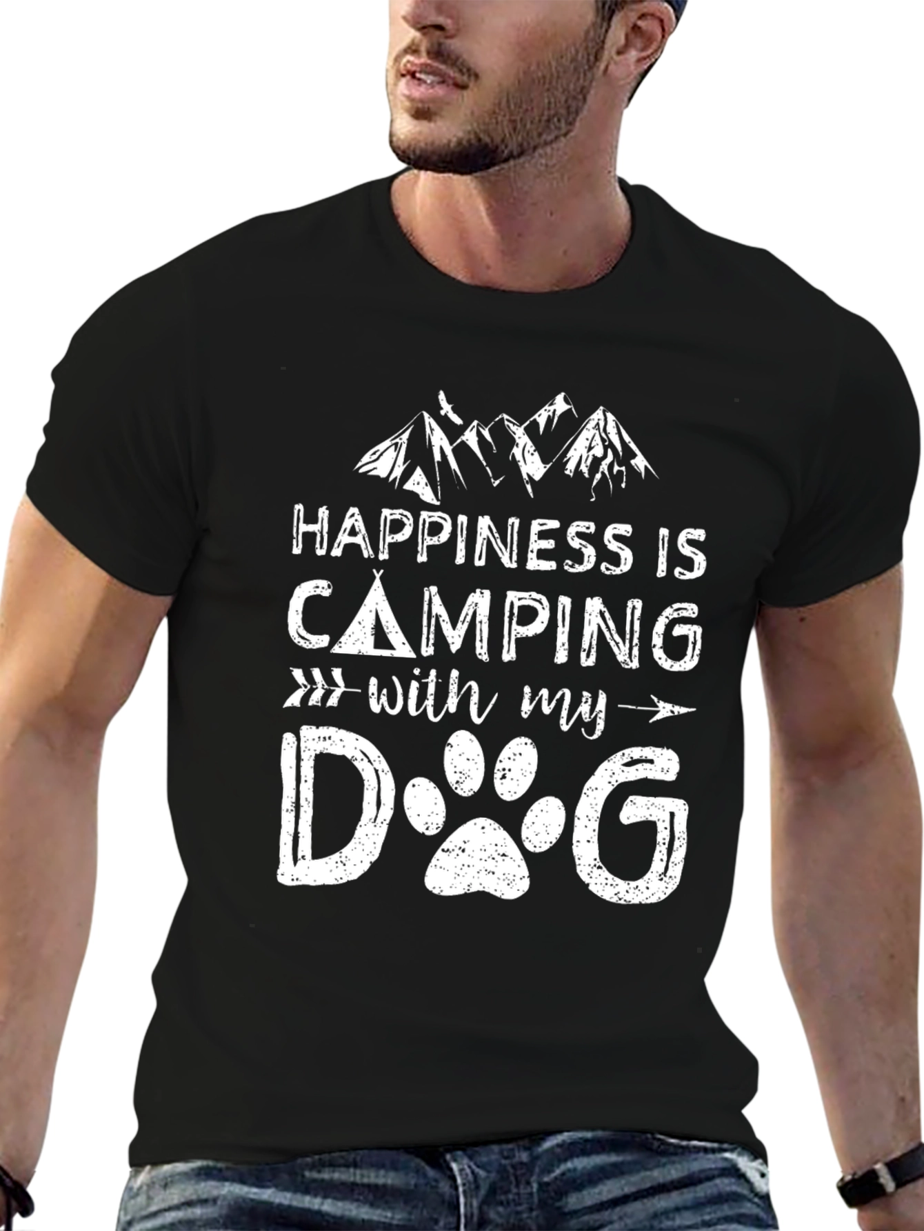 Happiness is Camping with my Dog T-Shirt