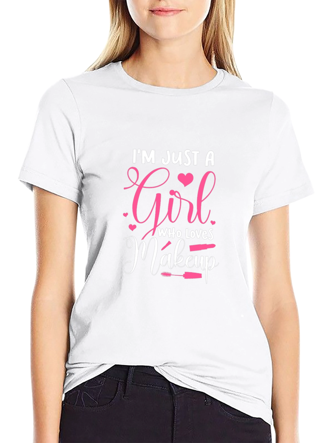 Girl Who Loves Makeup Graphic Tee
