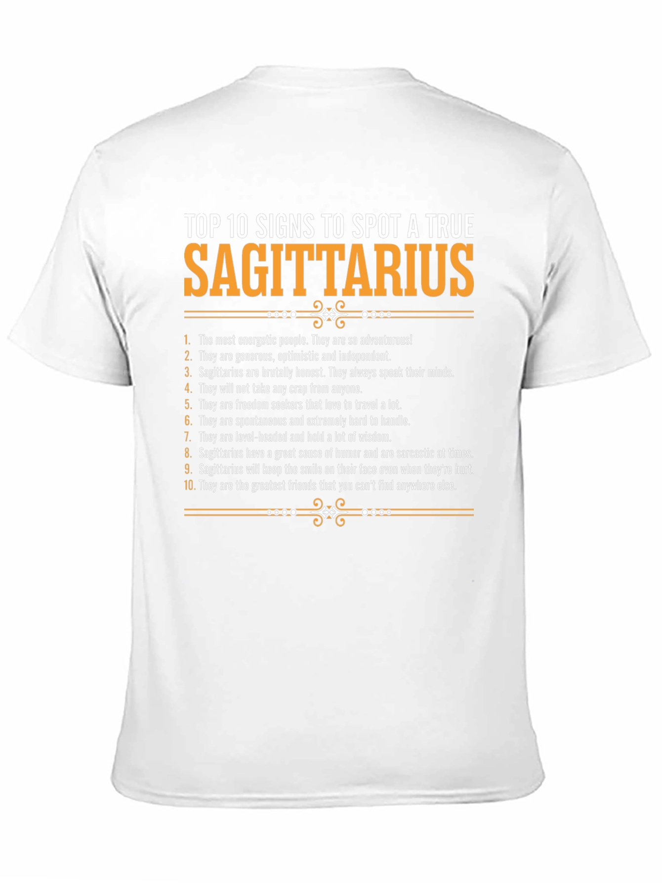 True Sagittarius Black Graphic T-Shirt