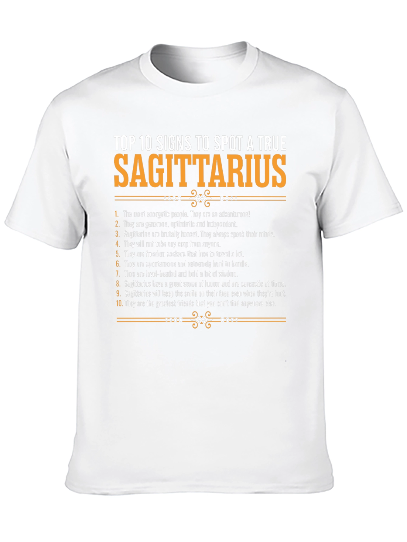 True Sagittarius Black Graphic T-Shirt