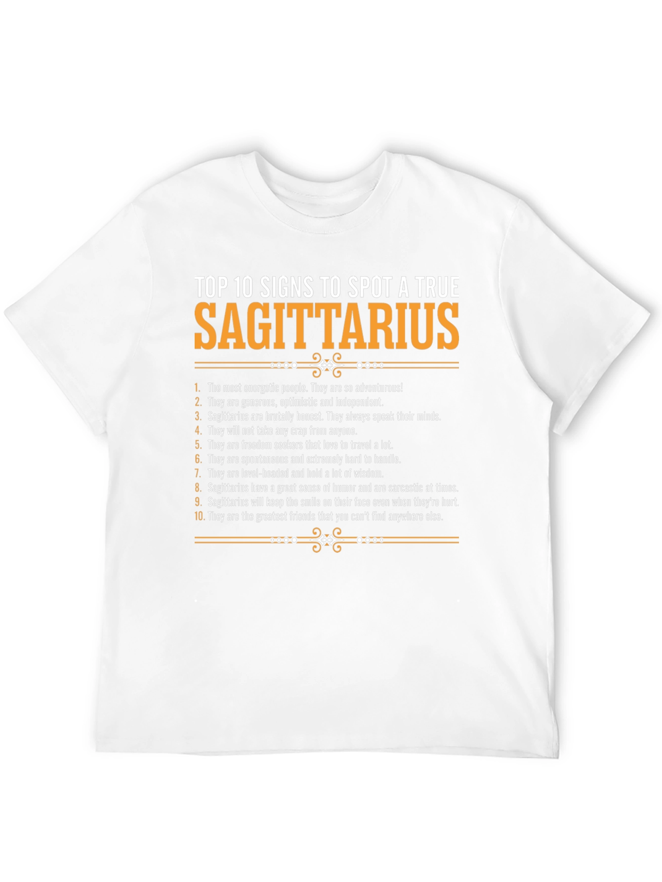 True Sagittarius Black Graphic T-Shirt