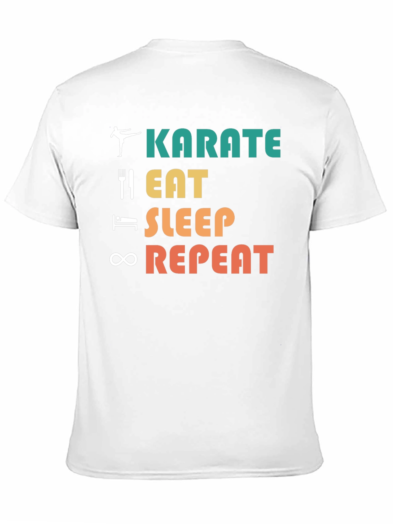Karate Eat Sleep Repeat T-Shirt Martial Arts Tee