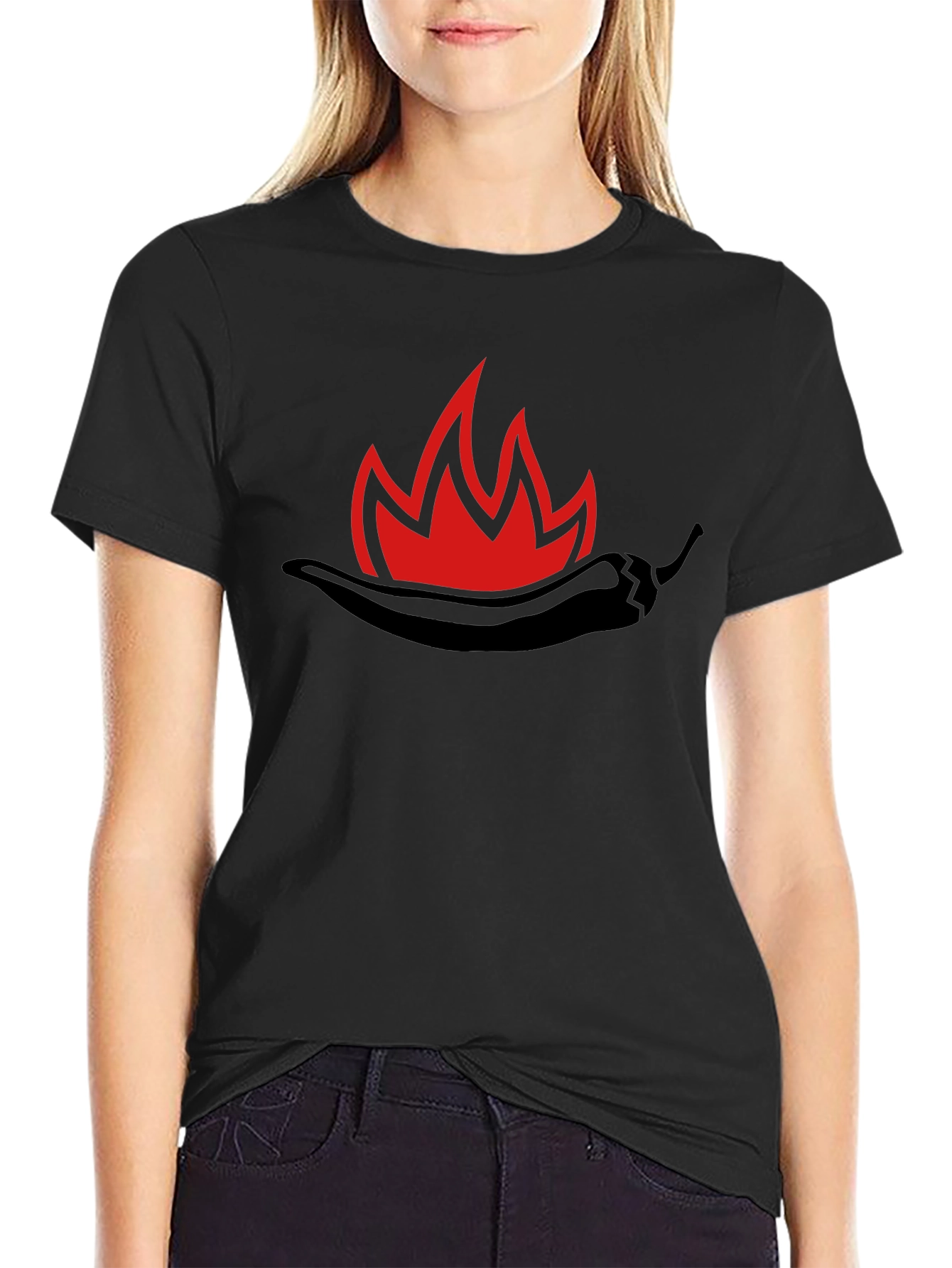 Spicy Chili Pepper Flame Graphic T-Shirt