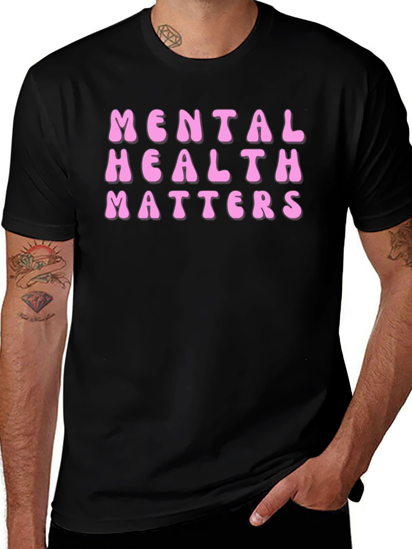 Mental Health Matters Graphic Tee - Black