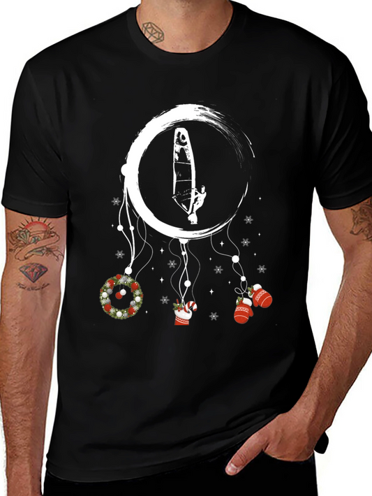 Festive Windsurfer Christmas T-Shirt