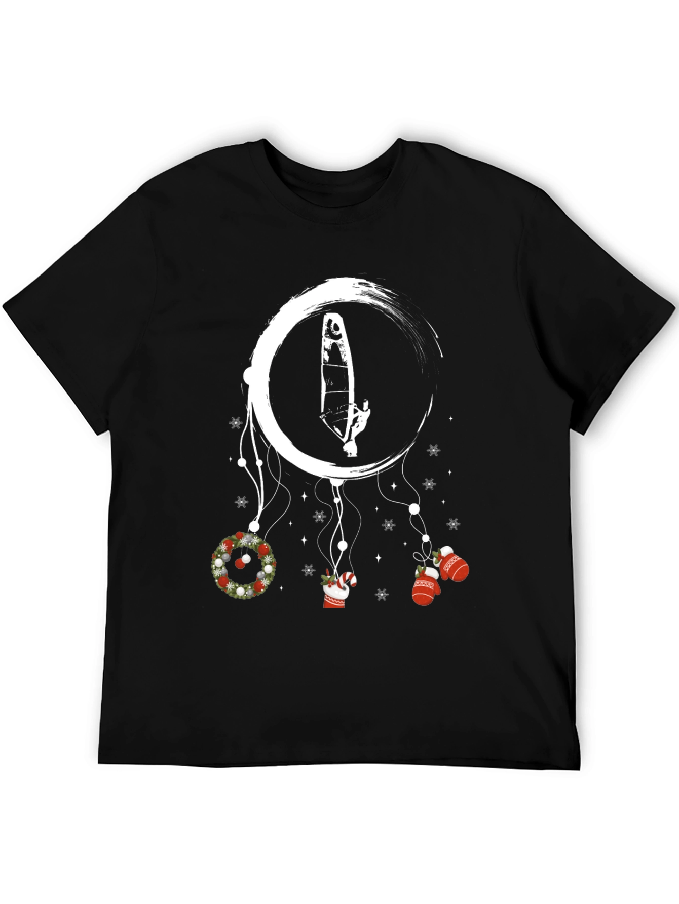 Festive Windsurfer Christmas T-Shirt