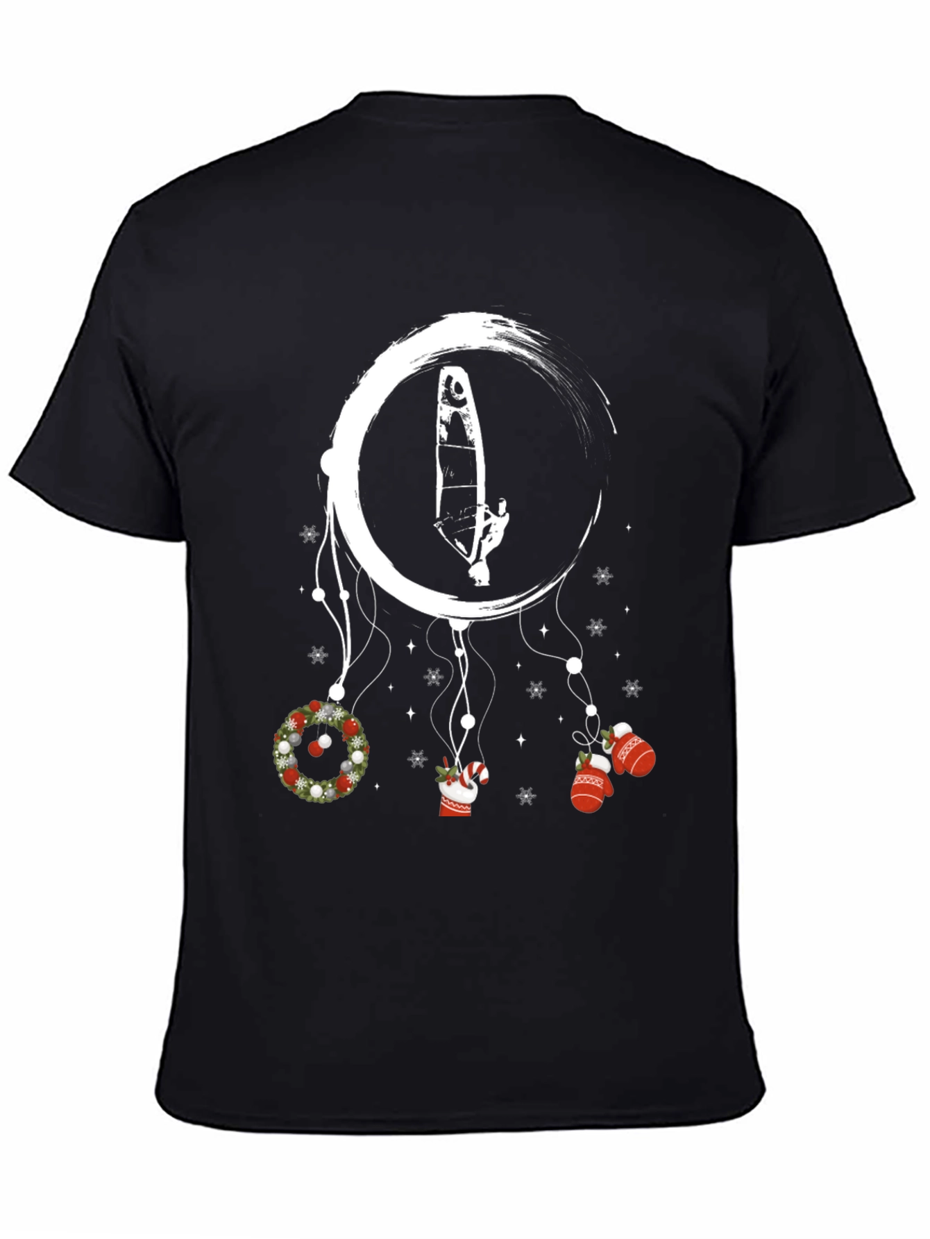 Festive Windsurfer Christmas T-Shirt