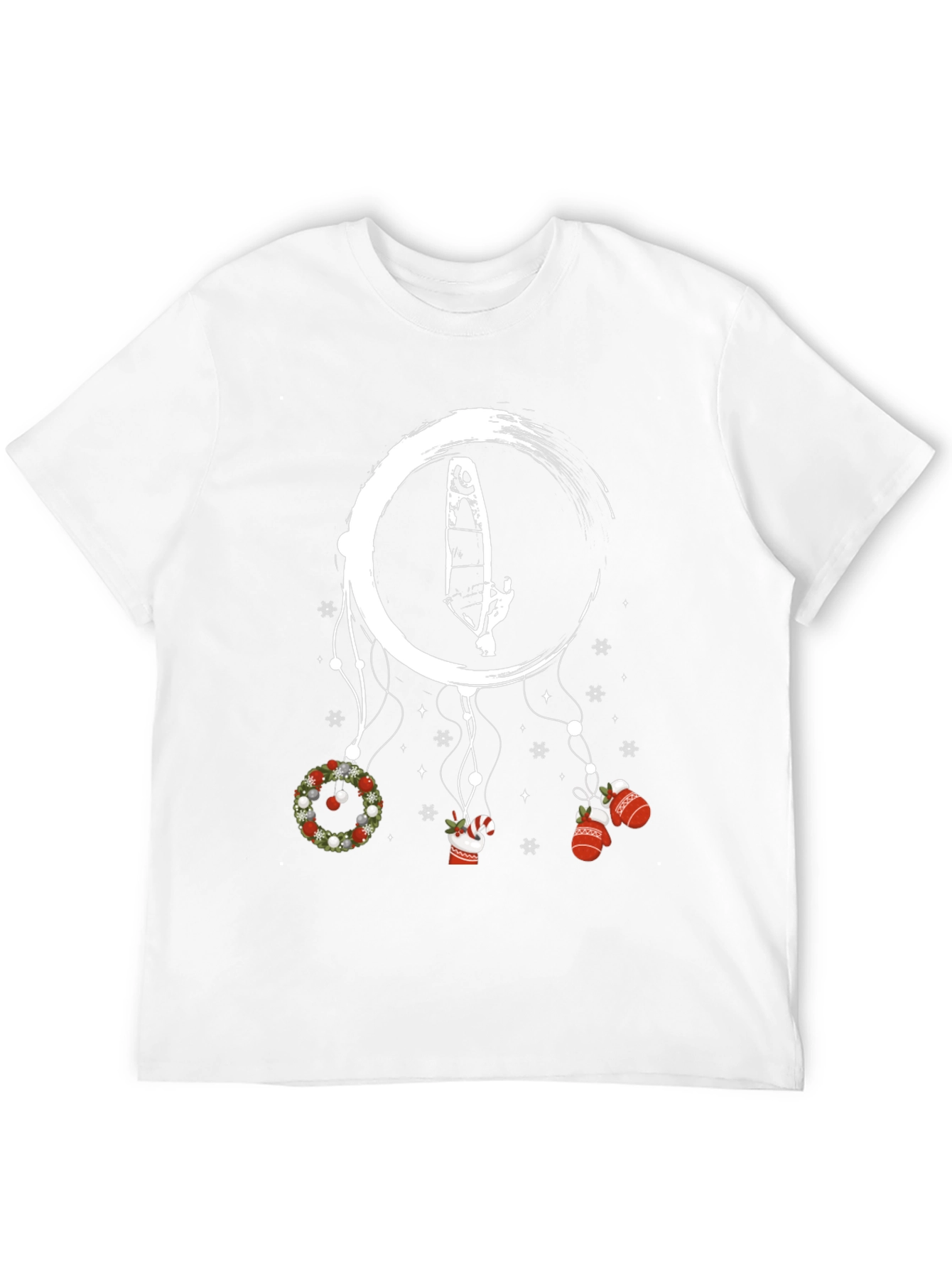 Festive Windsurfer Christmas T-Shirt