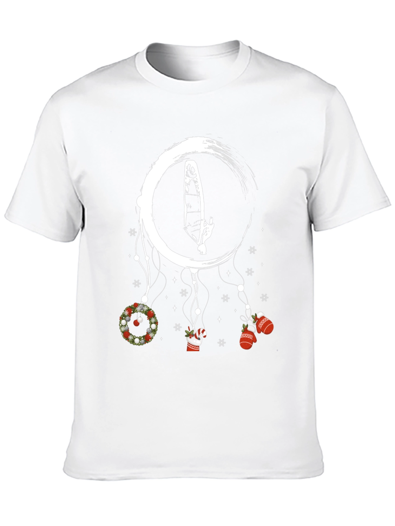 Festive Windsurfer Christmas T-Shirt
