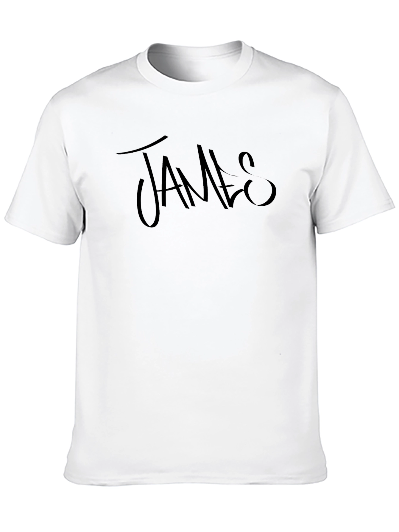 James Custom Name Black T-Shirt