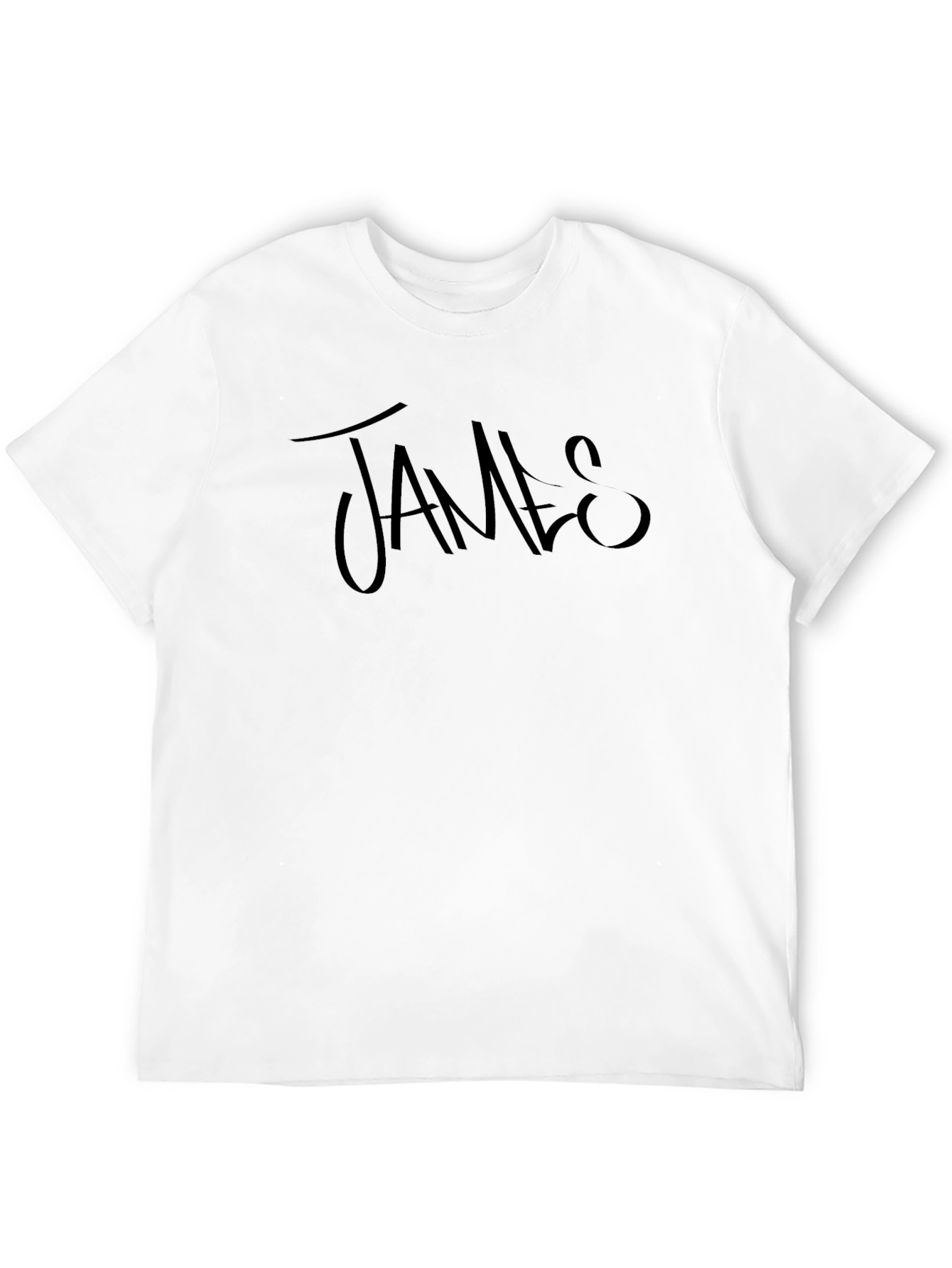 James Custom Name Black T-Shirt