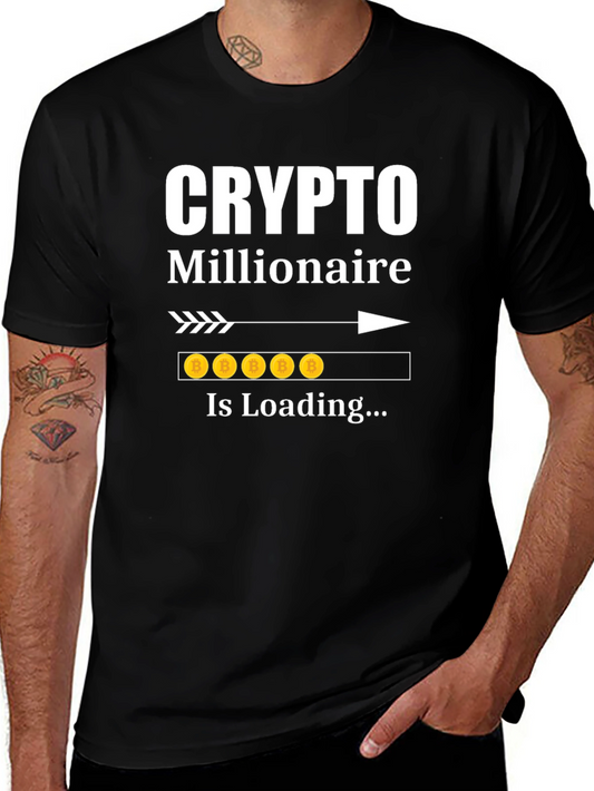 Crypto Millionaire Loading Funny Bitcoin T-Shirt