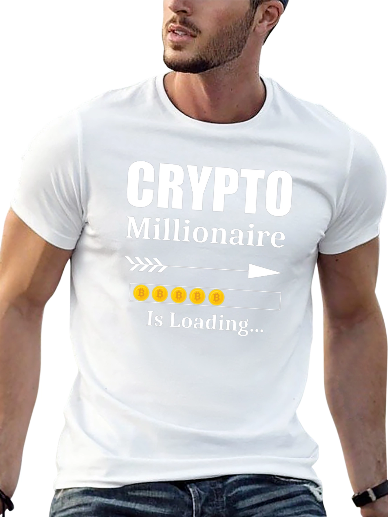 Crypto Millionaire Loading Funny Bitcoin T-Shirt