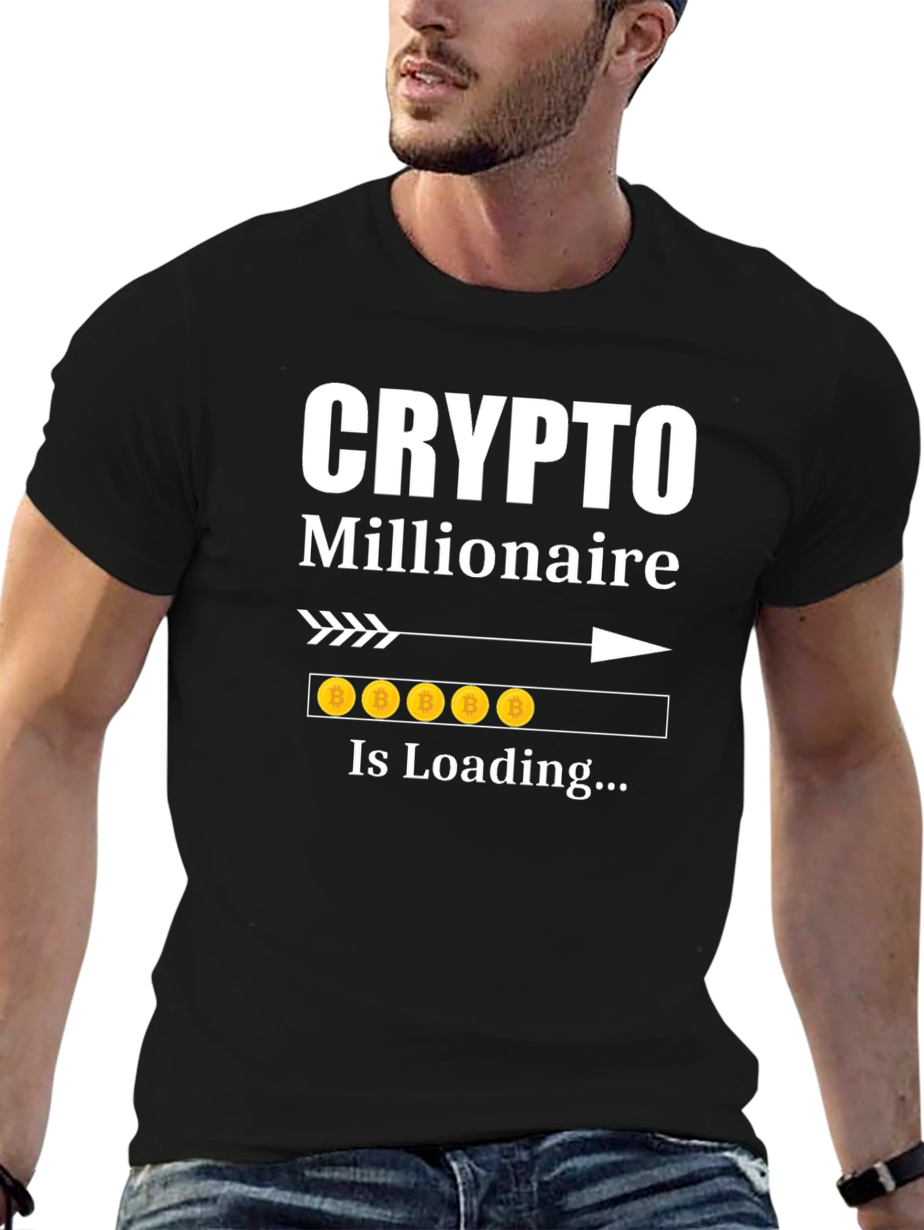 Crypto Millionaire Loading Funny Bitcoin T-Shirt