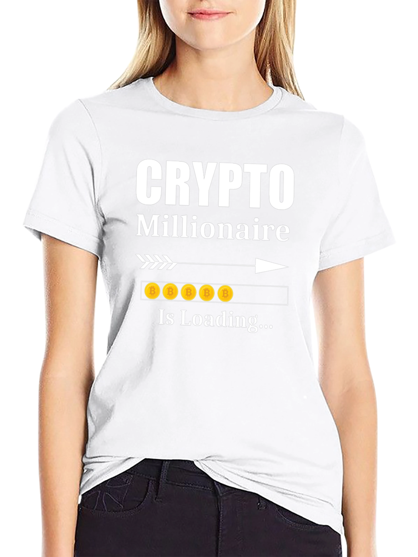 Crypto Millionaire Loading Funny Bitcoin T-Shirt