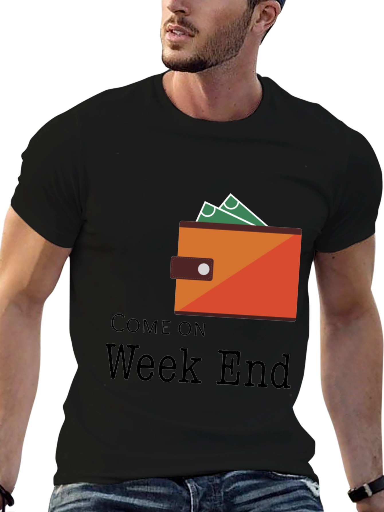 Come On Weekend Graphic Tee - Black