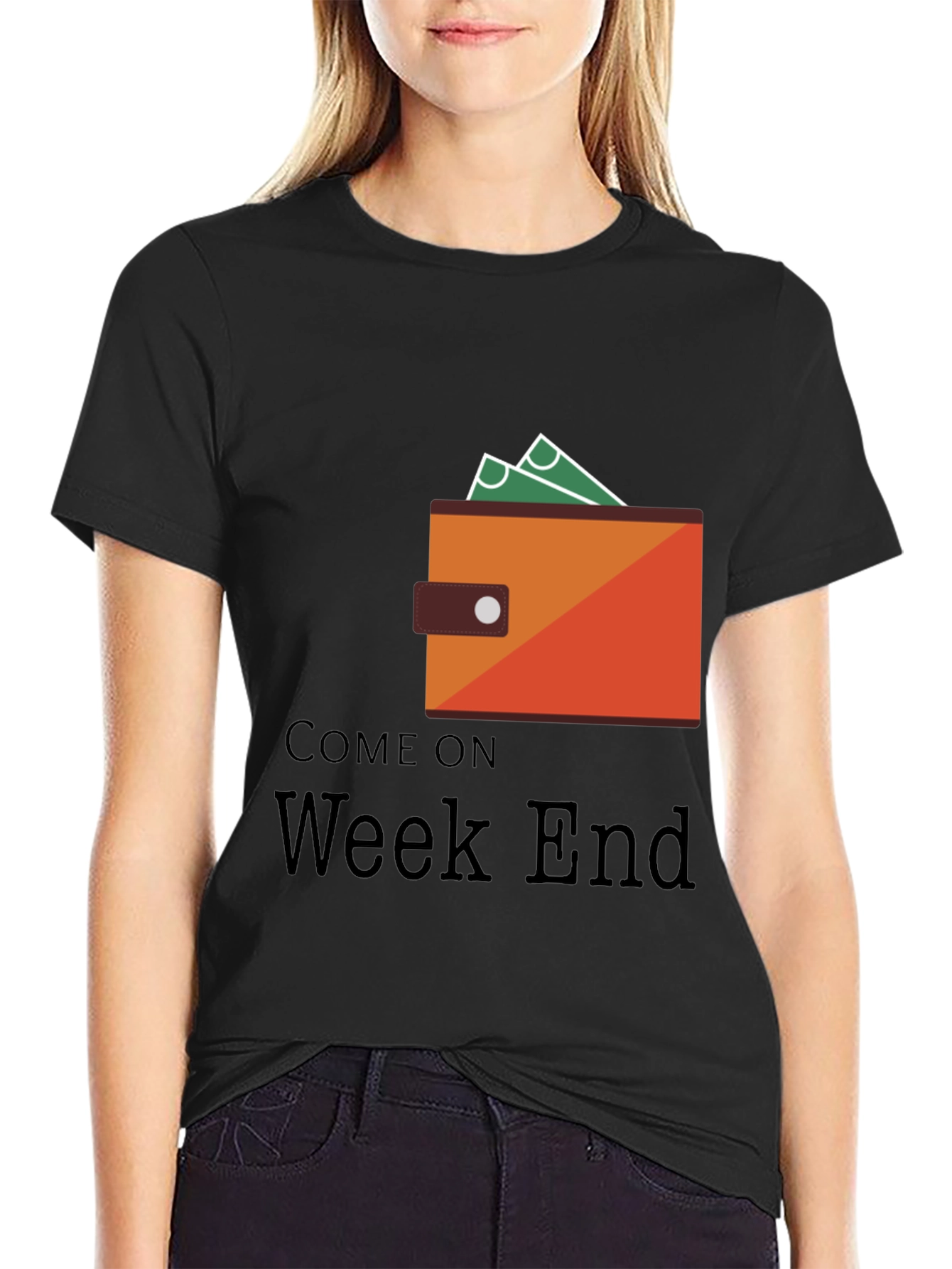 Come On Weekend Graphic Tee - Black