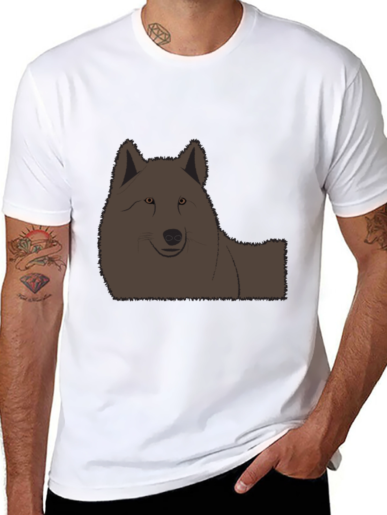 Wolf Graphic Black T-Shirt - Casual Style